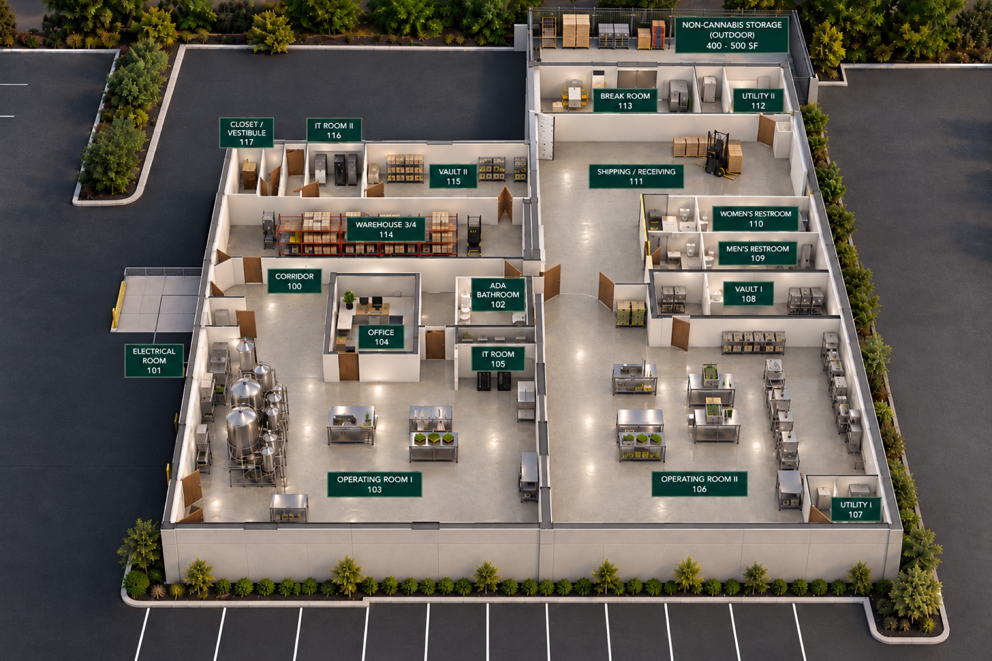3D isometric floor plan